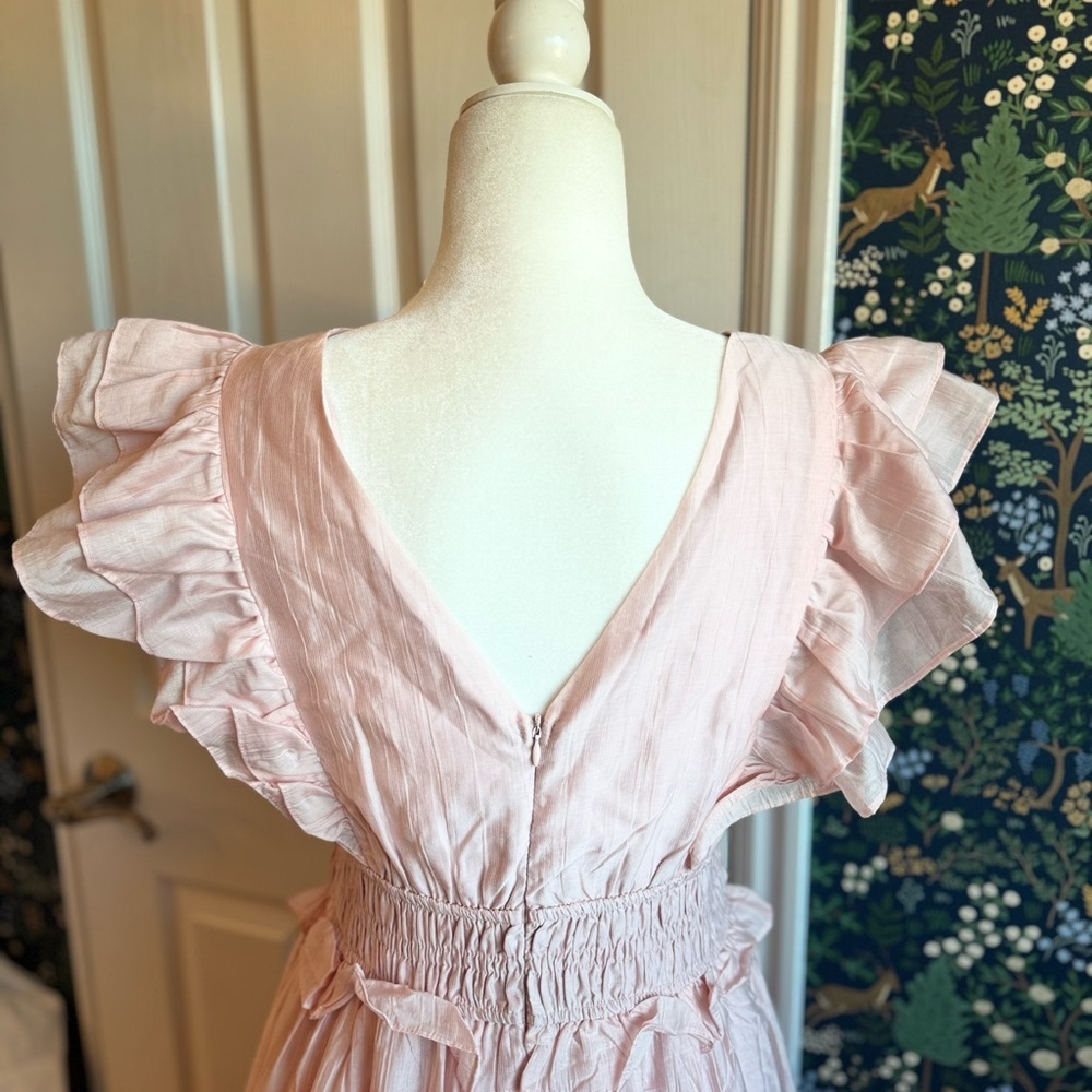 TCEC Light Pink Ruffled Midi Dress - Picture 8 of 9